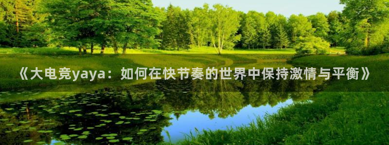 一竞技官网登录入口：《大电竞yaya：如何在快节奏的世界中保持激情与平衡》